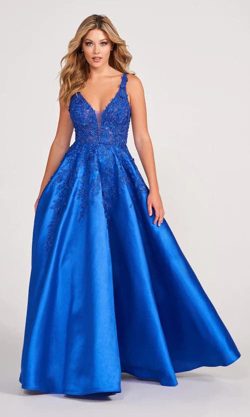 Lila Ballkleid mit 3D-Schmetterlingen SYP58