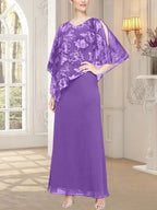 Vestido largo de malla brillante con corpiño asimétrico superpuesto novedoso