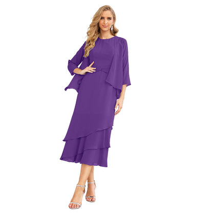 Sunnderly Chiffon Spring Mother of The Bride Dresses A-Line Plus Size for Women Formal Prom Gowns