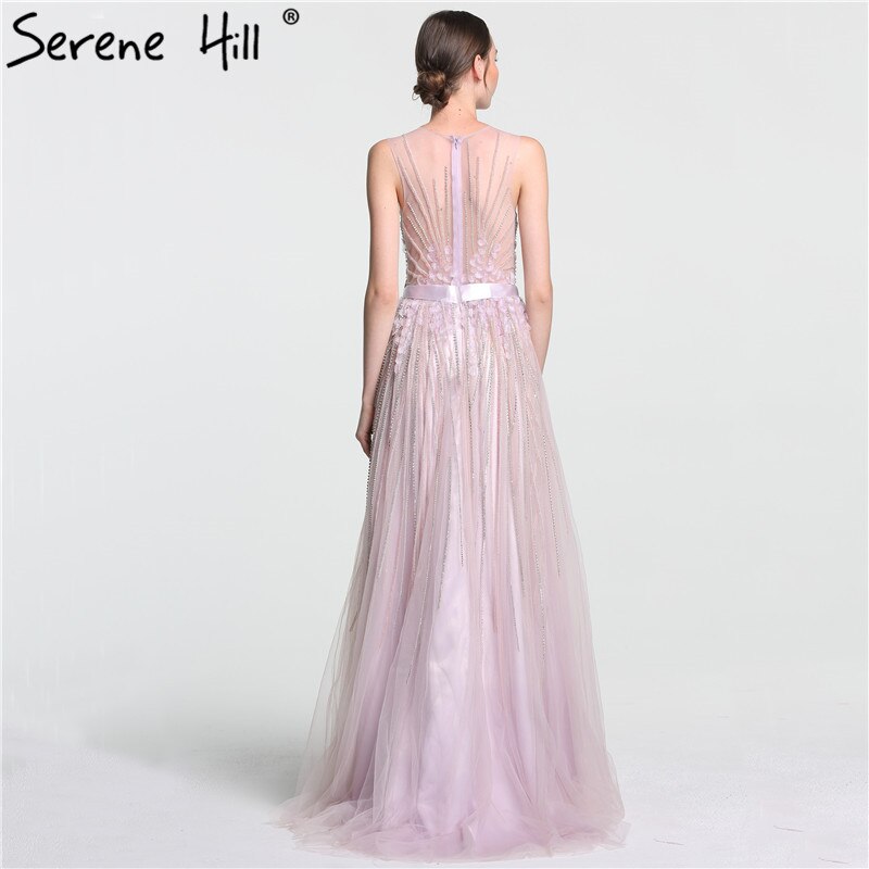 En oferta. Sin devoluciones ni reembolsos. Oferta. Vestido de noche morado de ensueño, cuello redondo, sin mangas, sexy, con flores hechas a mano y diamantes, corte A, vestido formal 2025 LA6122. 