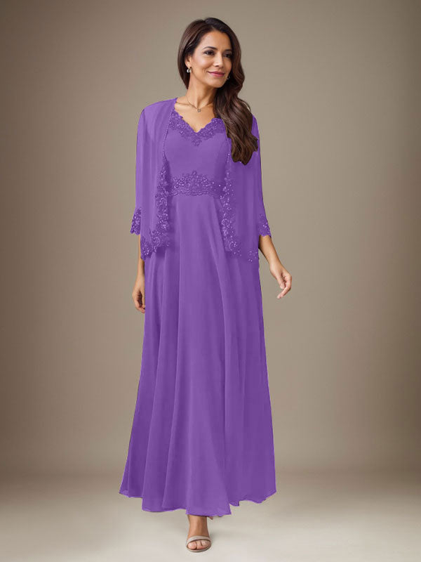 Vestido de gasa con lentejuelas en color ciruela