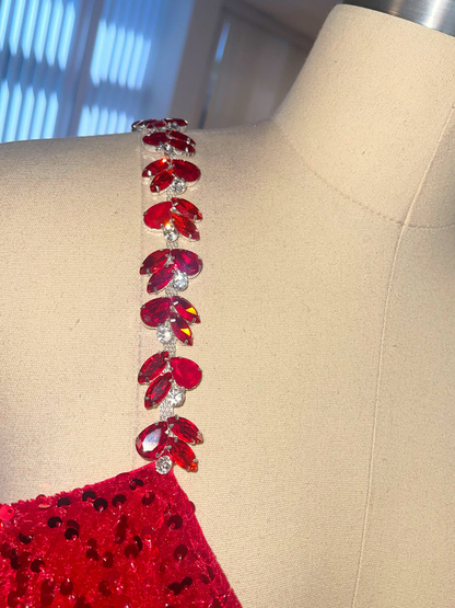 Vestido de fiesta de quinceañera con lentejuelas y corte en A, falda en capas, vestido popular para regreso a casa Y07
