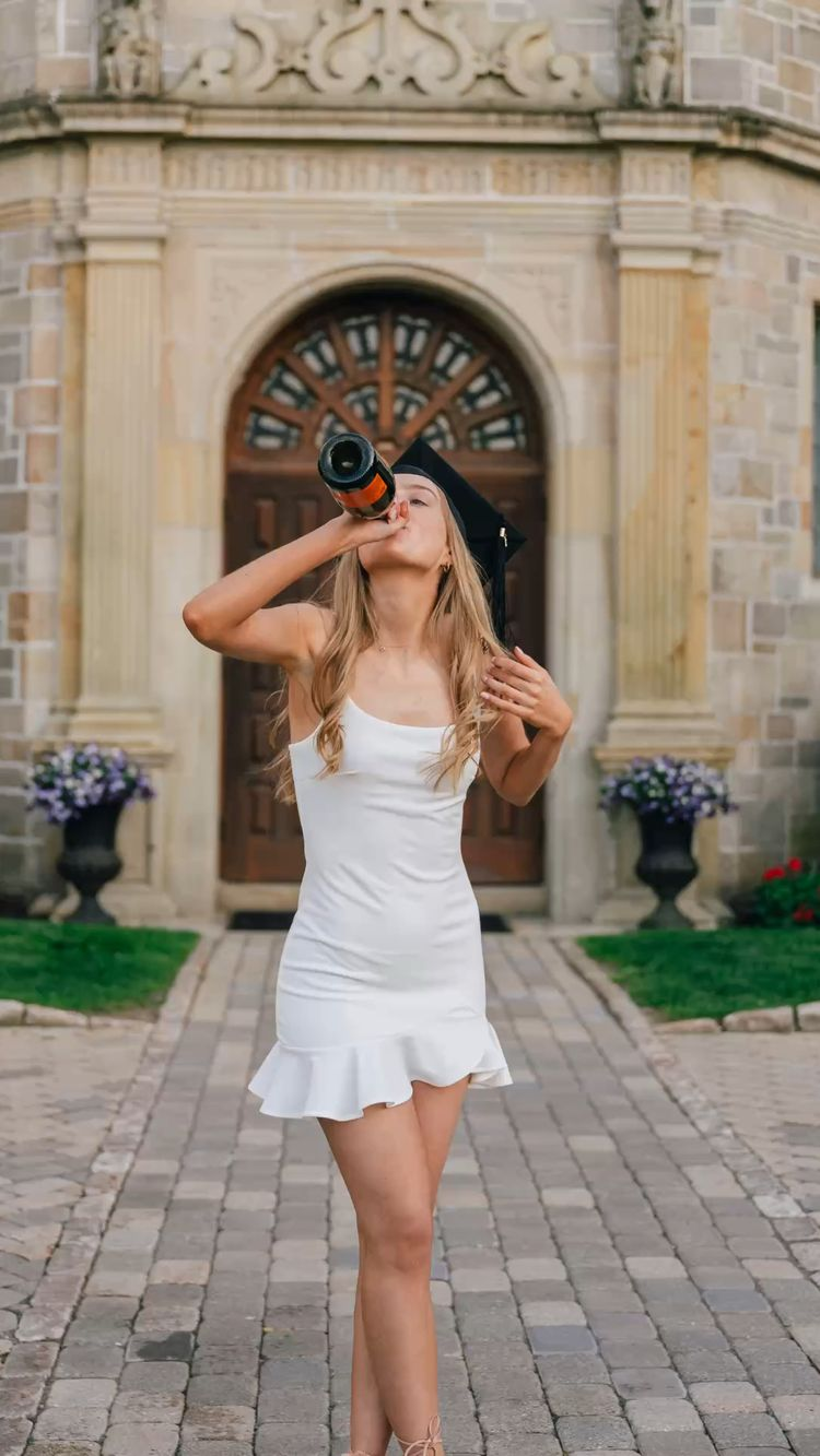 Vestido de graduación blanco con tirantes finos, vestido de bienvenida blanco Y2986