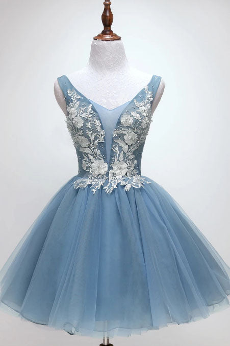Lauren | Vestido de fiesta de princesa con apliques de tul