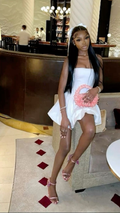 Vestido de fiesta blanco de satén sin tirantes, corte en A, sencillo, Y7964