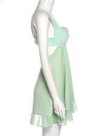 Grünes A-Linie Mini Homecoming Kleid, rückenfreies Partykleid, Y2510