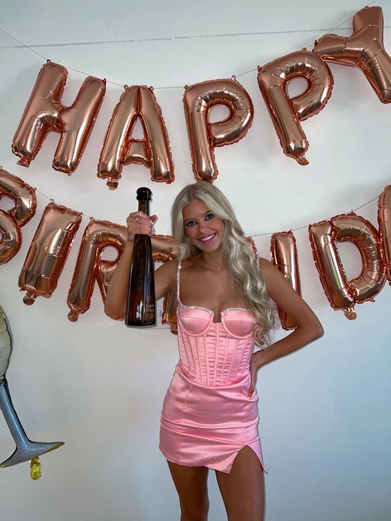 Vestido de fiesta con tirantes rosas, vestido rosa para el 21.º cumpleaños, año 1980