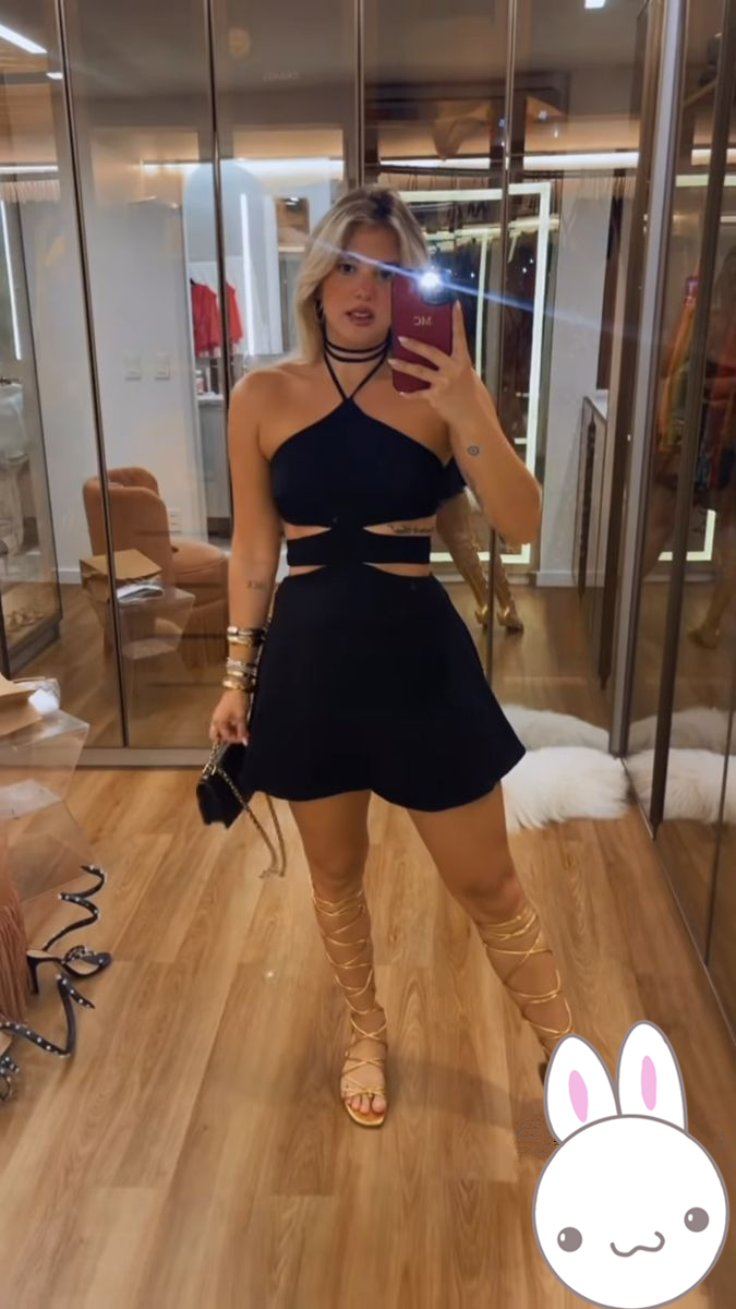 Vestido de fiesta sexy negro con corte en A y corte en la cintura Y2710