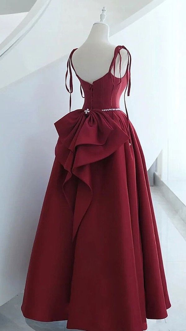 Ärmelloses Abendkleid aus Satin mit A-Linie, Spaghettiträgern, quadratischem Kragen, bodenlang, rückenfrei, formelle Party- und Abschlussballkleider Y4989