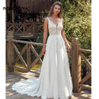 RODDRSYA Boho Wedding Dresses For Women V-Neck Appliques Backless Bridal Gown With Button Vestidos De Novia Custom Made-payinti