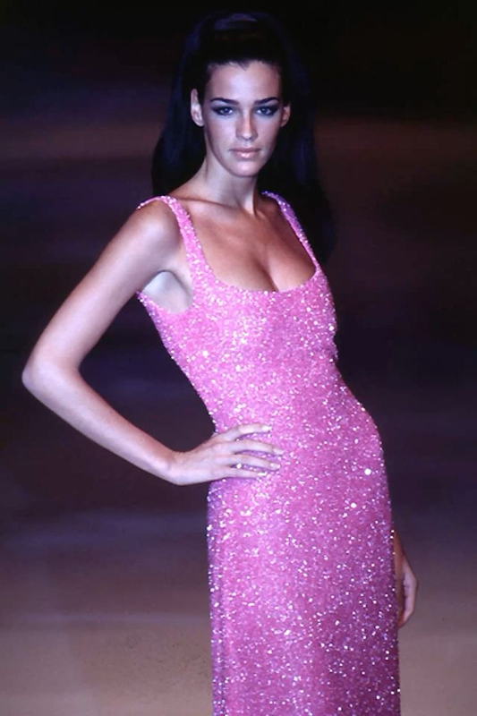 Wunderschönes rosa Pailletten-Ballkleid Abendkleid Y8176