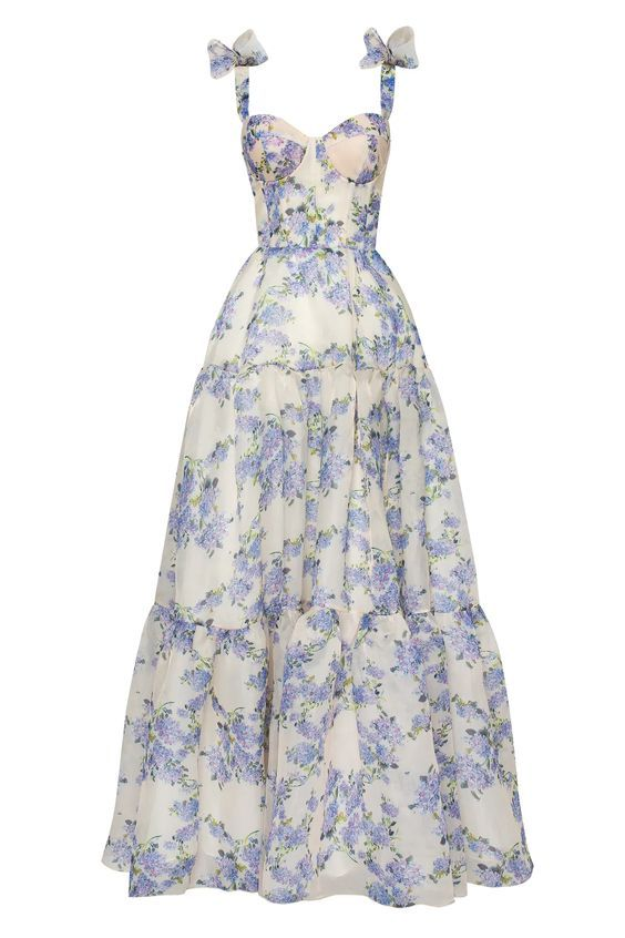 Besonderes Chiffon-A-Linien-Ballkleid mit Blumenmuster Y6721