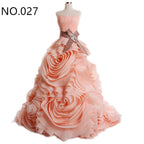 Real photo 2025 Marke Design Robe De Mariage Brautkleid Rüschen Perlen Kristall Burgund Hochzeit Kleid HM6681 