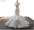 Red Newest Off Shoulder Sexy Wedding Dresses 2025 Appliques Ruffles Fashion Sexy Mermiad Bridal Gown Real Photo HM66614