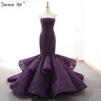 Red Newest Off Shoulder Sexy Wedding Dresses 2025 Appliques Ruffles Fashion Sexy Mermiad Bridal Gown Real Photo HM66614