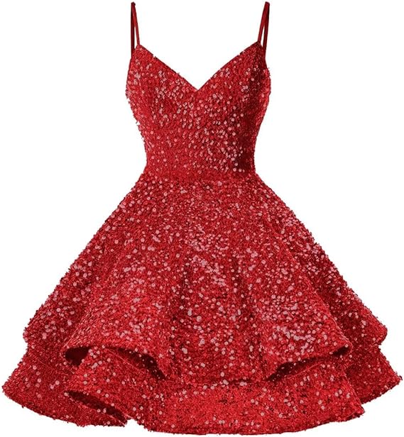 Pailletten-Heimkehrkleider für Teenager, glitzernde kurze Ballkleider SYH87 