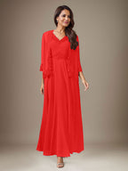 Vestido de gasa con lentejuelas en color ciruela