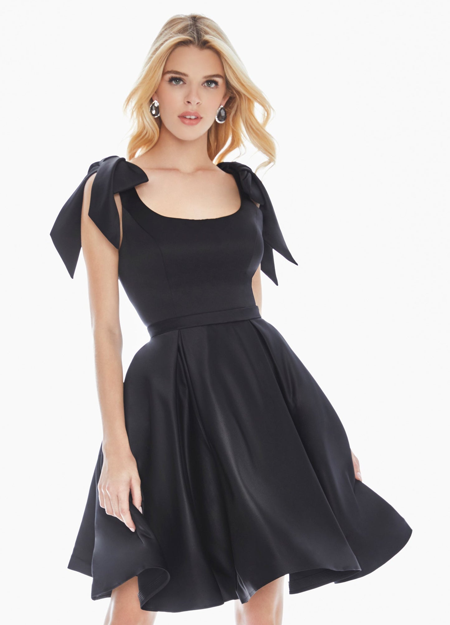 Satin Yellow Homecoming Dress Knee-Length Dresses  SYH53