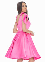 Satin Gelb Homecoming Kleid Knielange Kleider SYH53 
