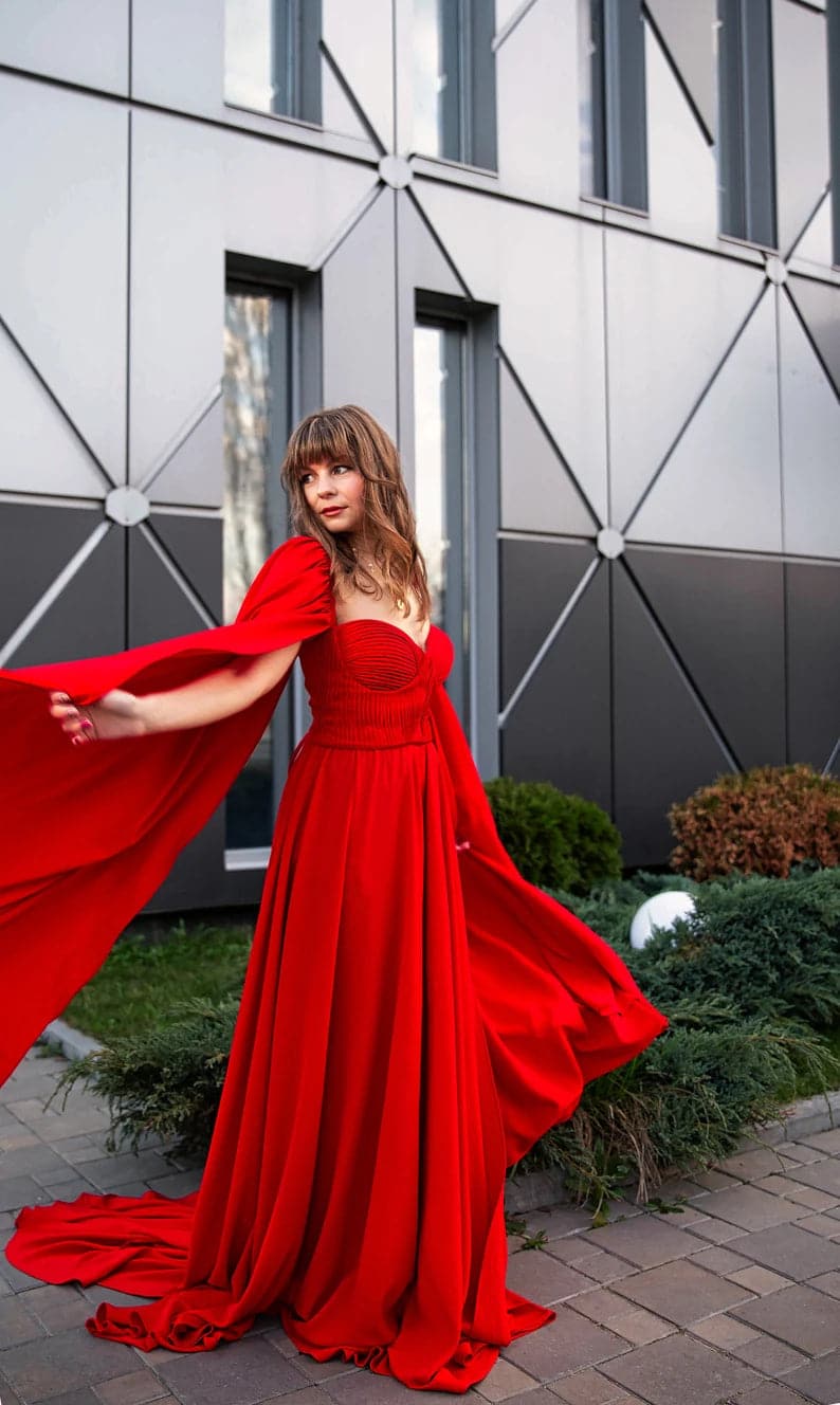 Bohemian red dress SY050