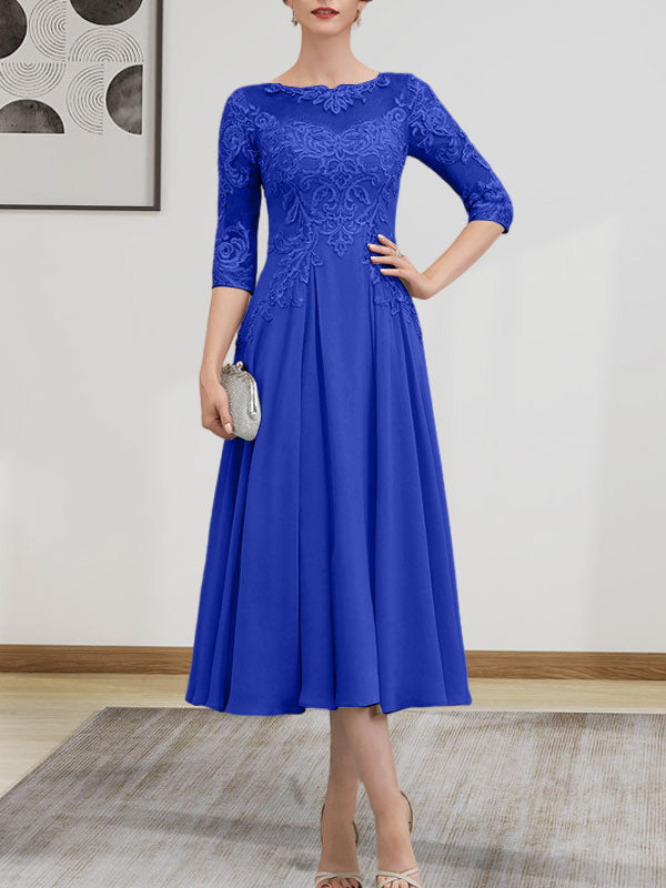 Vestido de gasa con encaje, corte A, ilusión, largo hasta la rodilla, para madre de la novia, con lentejuelas y abalorios