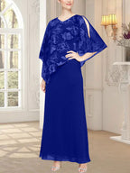 Vestido largo de malla brillante con corpiño asimétrico superpuesto novedoso
