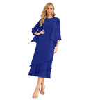 Sunnderly Chiffon Spring Mother of The Bride Dresses A-Line Plus Size for Women Formal Prom Gowns