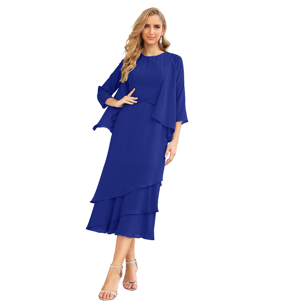 Sunnderly Chiffon Spring Mother of The Bride Dresses A-Line Plus Size for Women Formal Prom Gowns