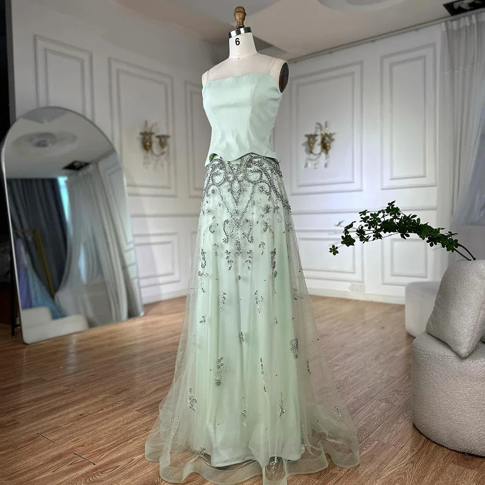 Vestido de noche árabe de lujo para boda, elegante vestido de fiesta formal LA72809