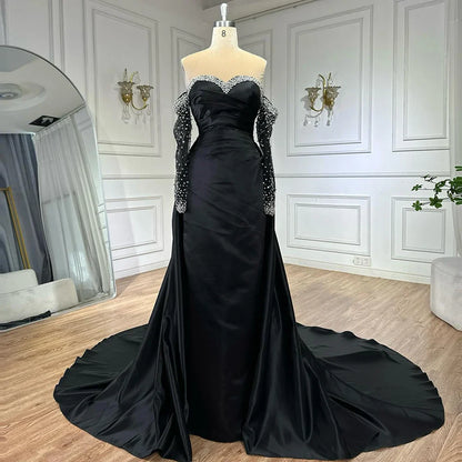 Elegantes Abendkleid aus gelbem Satin mit Herzausschnitt LA72777
