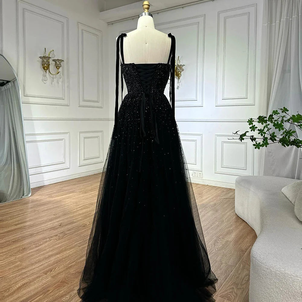 Luxuriöses Abendkleid aus Saudi-Arabien, weinrot, mit Perlen besetzt, Spaghettiträger, bodenlang, für formelle Anlässe, LA70600A