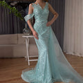2025 Arabic Pink Mermaid Elegant One Shoulder Beaded Long Evening Dresses Gowns for Formal Occasion LA72662A