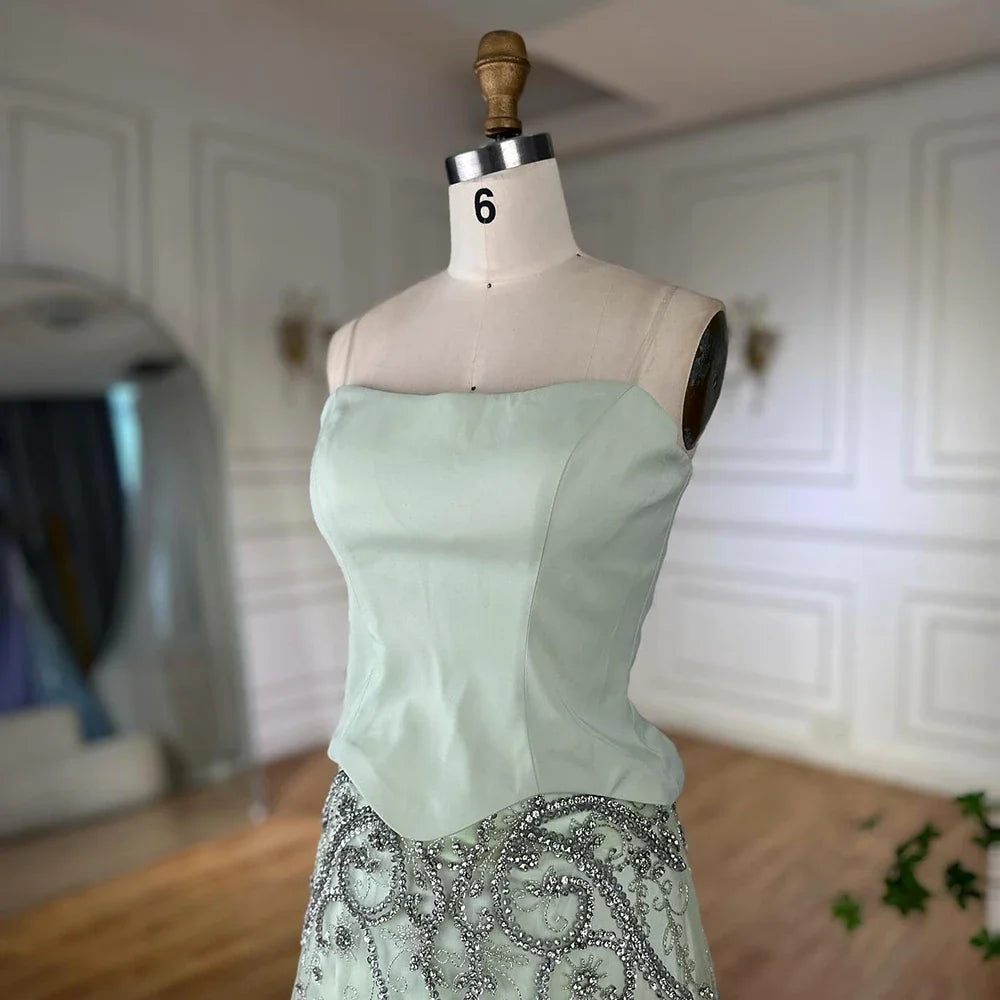 Vestido de noche árabe de lujo para boda, elegante vestido de fiesta formal LA72809