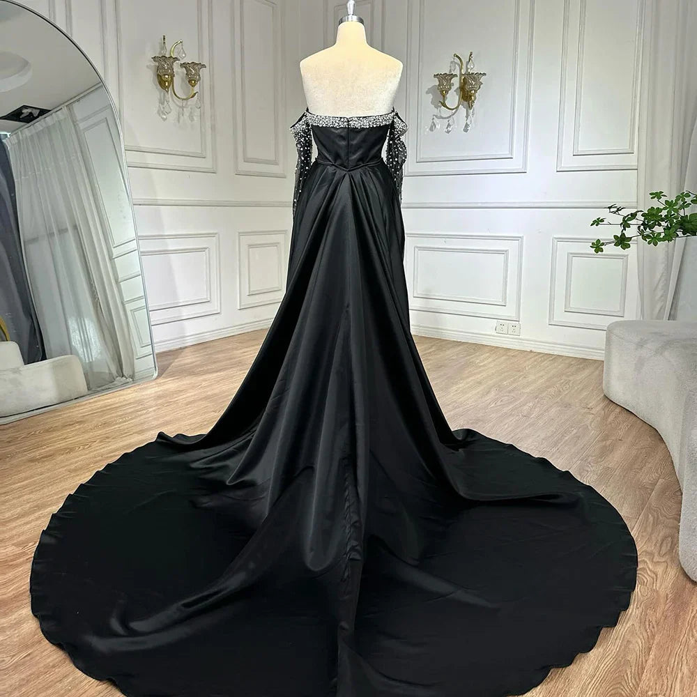 Elegantes Abendkleid aus gelbem Satin mit Herzausschnitt LA72777