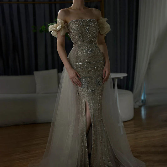 Vestido de noche color caramelo para mujer, para boda, 2025, LA72603 