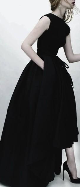 Vestido de fiesta negro sexy, bonito y encantador, vestido de noche sencillo con cuello redondo, vestido formal de fiesta S19670
