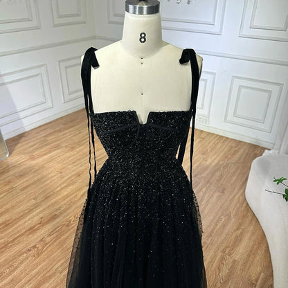 Luxuriöses Abendkleid aus Saudi-Arabien, weinrot, mit Perlen besetzt, Spaghettiträger, bodenlang, für formelle Anlässe, LA70600A