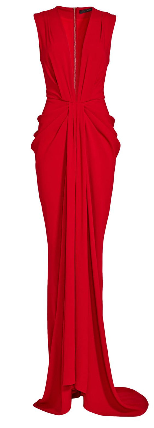 Rotes Ballkleid Plissee Abendkleid Mode Ballkleid S8823