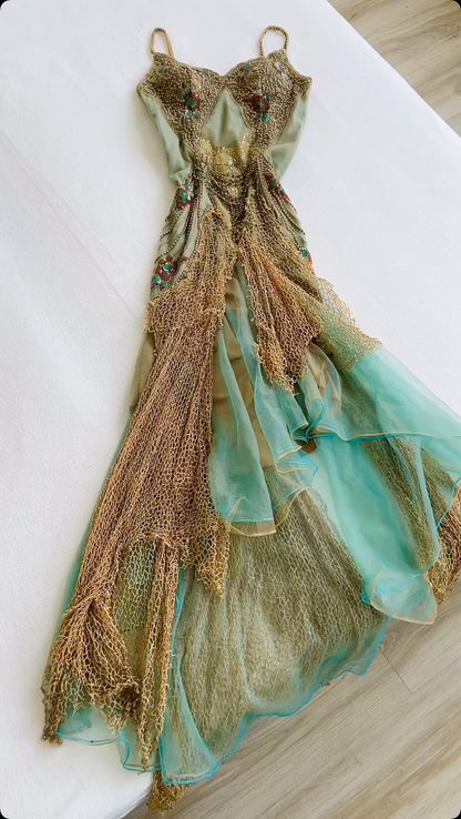 Unique Off The Shoulder Chiffon Tulle Prom Dress Long Mermaid Evening Dress Y8301
