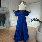 Nude Beaded Mermaid Evening Gown Off Shoulder Shawl Crystal Detailing for Formal Occasion  2025 LA72819