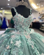 Glamorous 3D Blumen Ballkleid, Prinzessin Kleid, Sweet 16 Kleid Y2320