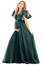 Blue Puffy Tulle Maternity Dresses for Photoshoot SY002