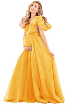 Blue Puffy Tulle Maternity Dresses for Photoshoot SY002