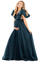 Blue Puffy Tulle Maternity Dresses for Photoshoot SY002