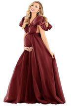 Blue Puffy Tulle Maternity Dresses for Photoshoot SY002