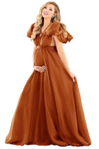 Blue Puffy Tulle Maternity Dresses for Photoshoot SY002