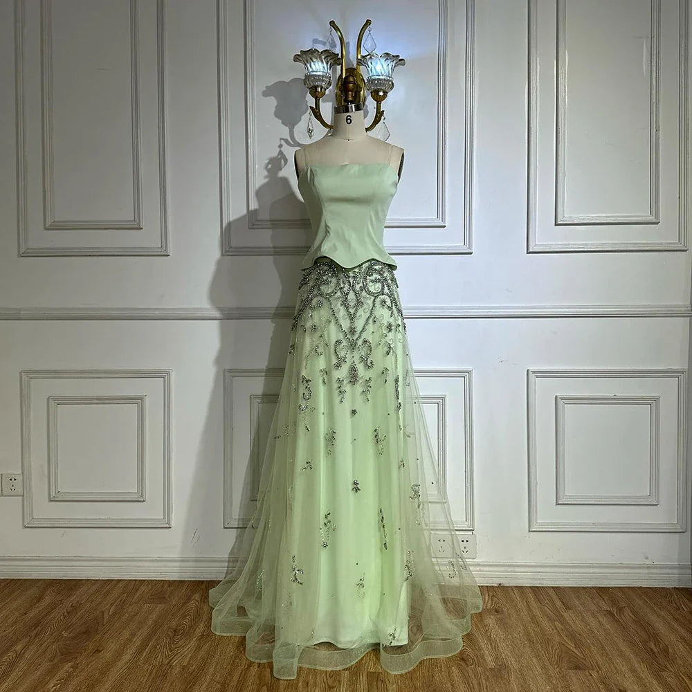 Vestido de noche árabe de lujo para boda, elegante vestido de fiesta formal LA72809