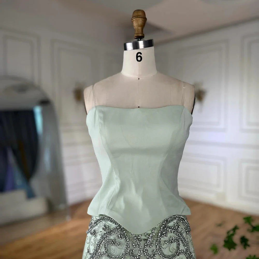 Vestido de noche árabe de lujo para boda, elegante vestido de fiesta formal LA72809