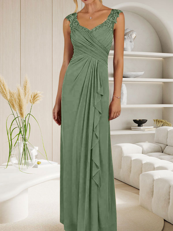 Champagnerfarbenes A-Linien-Kleid mit herzförmigem Ausschnitt und plissiertem Netzstoff