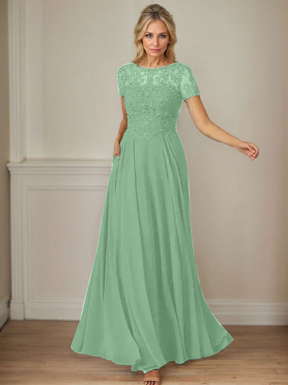 Dunkelmarineblaues A-Linien-Chiffonkleid mit U-Boot-Ausschnitt und Pailletten 